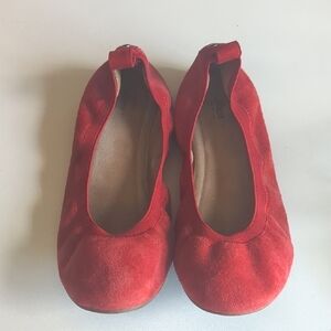 SOLD....Lana Red Leather Ballet Flats Shoes.